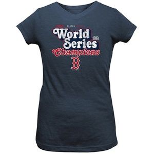 Boston Red Sox Girls Youth 2018 World Series Champions T-Shirt - Navy 7/8